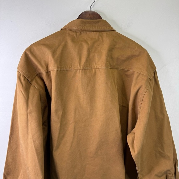 Tough Duck Canvas Chore Coat Snap Button Front Shacket Unisex Workwear - Picture 7 of 11